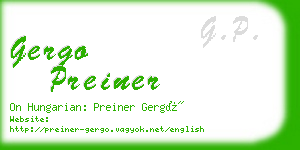 gergo preiner business card